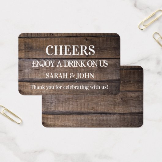 Einfaches rustikales Hochzeitsticket (Büro)