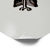 Einfaches rustikales Kompass-Poster Poster (Ecke)