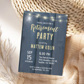 Einfaches rustikales Lantern Arch Foto Retirement Einladung