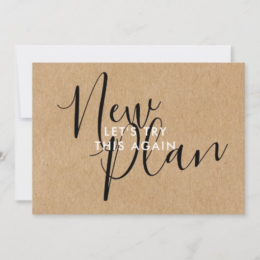 Einfaches rustikales Skript Neuer Plan Ändern des Einladung (Vorderseite)