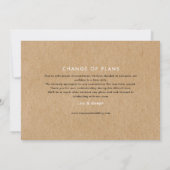 Einfaches rustikales Skript Neuer Plan Ändern des Einladung (Rückseite)