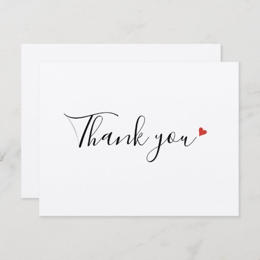 Einfaches rustikales Skriptgeschäft dank Karte (Vorne/Hinten)