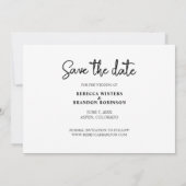 Einfaches rustikales zweiseitiges Foto Save the Da Karte (Rückseite)