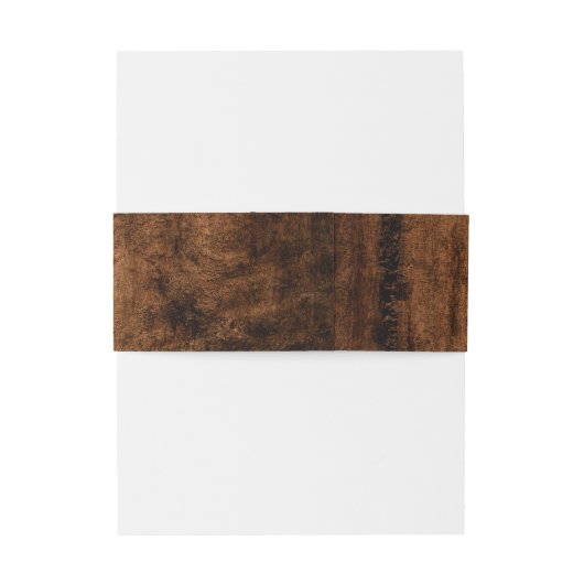 Einfaches rustisches Holz Einladungsbanderole (Rückseitenbeispiel)