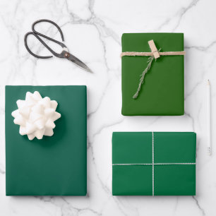 Einfaches Sacramento Cadmium Grün Schattierungen 3 Geschenkpapier Set