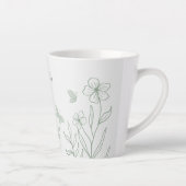 Einfaches Salbeigrün Botanical  Milchtasse (Rechts)