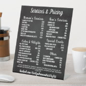 Einfaches Salon-Menü Sockelschild (In Situ)