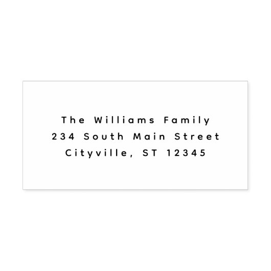 Einfaches San Serif Housewarming Geschenk Schwarz Permastempel (Design)