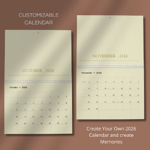 Einfaches, sauberes Design mit guter Typografie Kalender