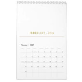 Einfaches, sauberes Design mit schöner Typografie Kalender (Feb 2027)