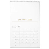 Einfaches, sauberes Design mit schöner Typografie Kalender (Jan 2027)