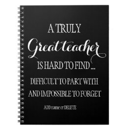 Einfaches sauberes Lehrernotebook - Schwarzweißges Notizblock