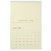 Einfaches, sauberes typografisches Design Kalender (Jan 2027)