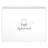 Einfaches, sauberes typografisches Design Kalender (Titelbild)