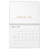 Einfaches, sauberes typografisches Design Kalender (Feb 2027)