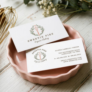 Einfaches, sauberes und minimales Bakery Whisk Log Visitenkarte