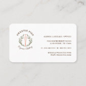 Einfaches, sauberes und minimales Bakery Whisk Log Visitenkarte (Rückseite)