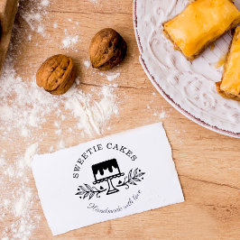 Einfaches, sauberes und minimales Logo für Bäckere Gummistempel