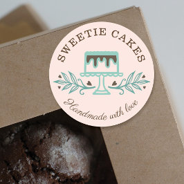 Einfaches, sauberes und minimales Logo für Bäckere Runder Aufkleber