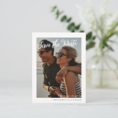 Einfaches Save the Date-Foto-Hochzeit Postkarte (Stehend Vorderseite)