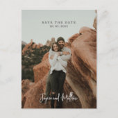 Einfaches Save the Date Foto Postkarte (Vorderseite)