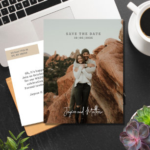 Einfaches Save the Date Foto Postkarte