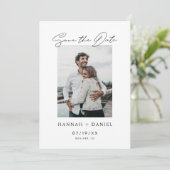 Einfaches Save the Date-Hochzeitsvorlage für ein F Date (Stehend Vorderseite)