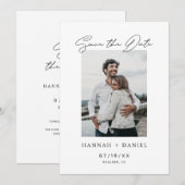 Einfaches Save the Date-Hochzeitsvorlage für ein F Date (Vorne/Hinten)
