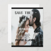 einfaches Save the Date Magazin-Titelblatt (Vorne/Hinten)