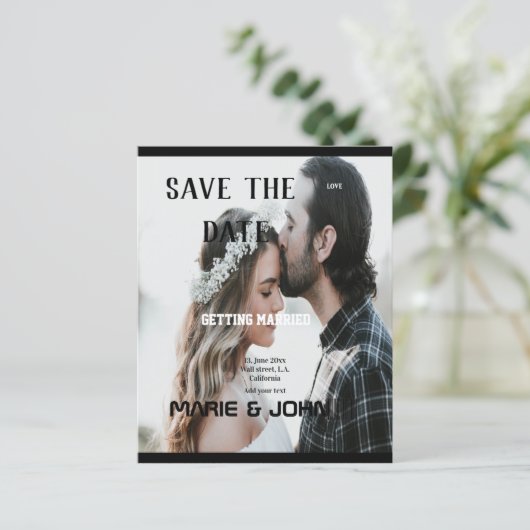 einfaches Save the Date Magazin-Titelblatt (Stehend Vorderseite)