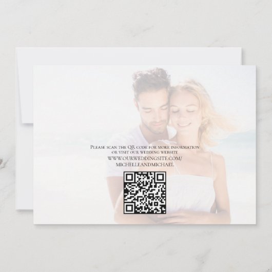 Einfaches Save the Date Wedding Foto Custom (Rückseite)