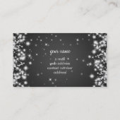 Einfaches Schein-Monogramm-Schwarzes Visitenkarte (Rückseite)