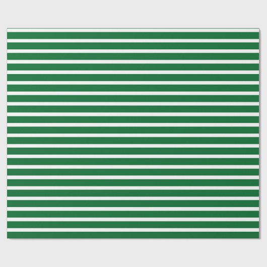 Einfaches, schick weißes Streifen-Muster auf grün Geschenkpapier (Flach)