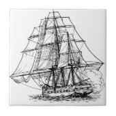 einfaches Schiff der Piratenschifffahrt Fliese (Vorderseite)