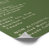 Einfaches Schild für das Retro Olive Green Wedding (Ecke)