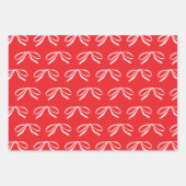 Einfaches Schleifen-Weihnachtsgeschenk Geschenkpapier Set (Vorderseite)