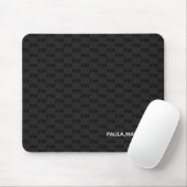 Einfaches Schlicht Schwarz Grau Modernes Monogramm Mousepad (Mit Mouse)