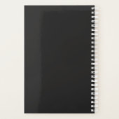 Einfaches Schlicht Schwarz Grau Modernes Monogramm Planer (Rückseite)