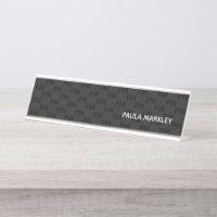 Einfaches Schlicht Schwarz Grau Modernes Monogramm