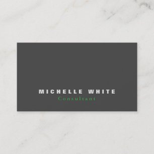 Einfaches schlichtes elegantes graues berufliches visitenkarte