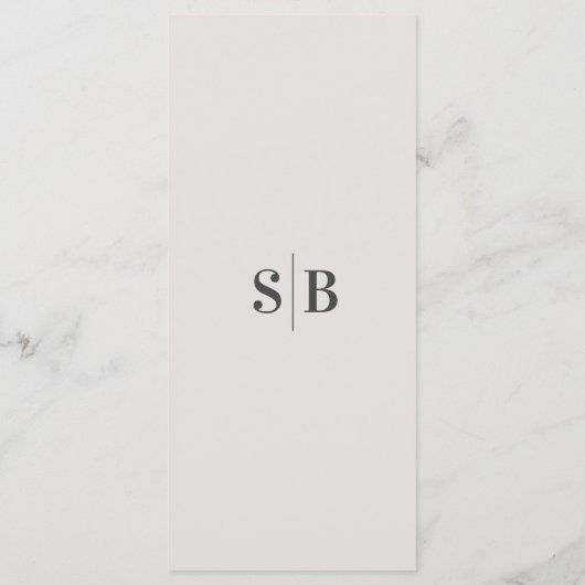 Einfaches, schlichtes, farbiges Grödnermenü Menükarte (Rückseite)