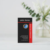 Einfaches schlichtes mutiges rotes visitenkarte (Stehend Vorderseite)