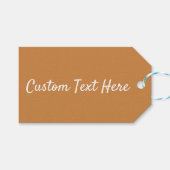 Einfaches schlichtes Pastellkupfer im Herbst in Vo Geschenkanhänger (Vorderseite (Horizontal))