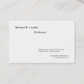 Einfaches Schlichtes Schwarz-weißes Minimalistisch Visitenkarte (Vorderseite)