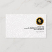 Einfaches schlichtes Weiß nummeriert Visitenkarte (Rückseite)