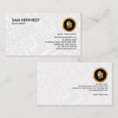 Einfaches schlichtes Weiß nummeriert Visitenkarte (Vorne/Hinten)