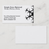 Einfaches Schnee-Schaufeln, pflügend, Abbau-Karte Visitenkarte (Vorne/Hinten)