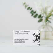Einfaches Schnee-Schaufeln, pflügend, Abbau-Karte Visitenkarte (Stehend Vorderseite)