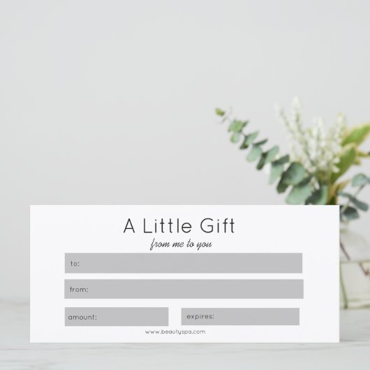 Einfaches Schönheitssalon Makeup Custom Geschenkze (Stehend Vorderseite)