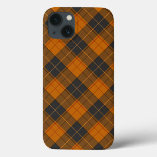 Einfaches schottisches Karomuster in dunklem Orang Case-Mate iPhone Hülle